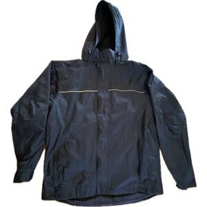 Sierra Sport RainSuit Men's Size M Black Waterproof Windproof Hooded